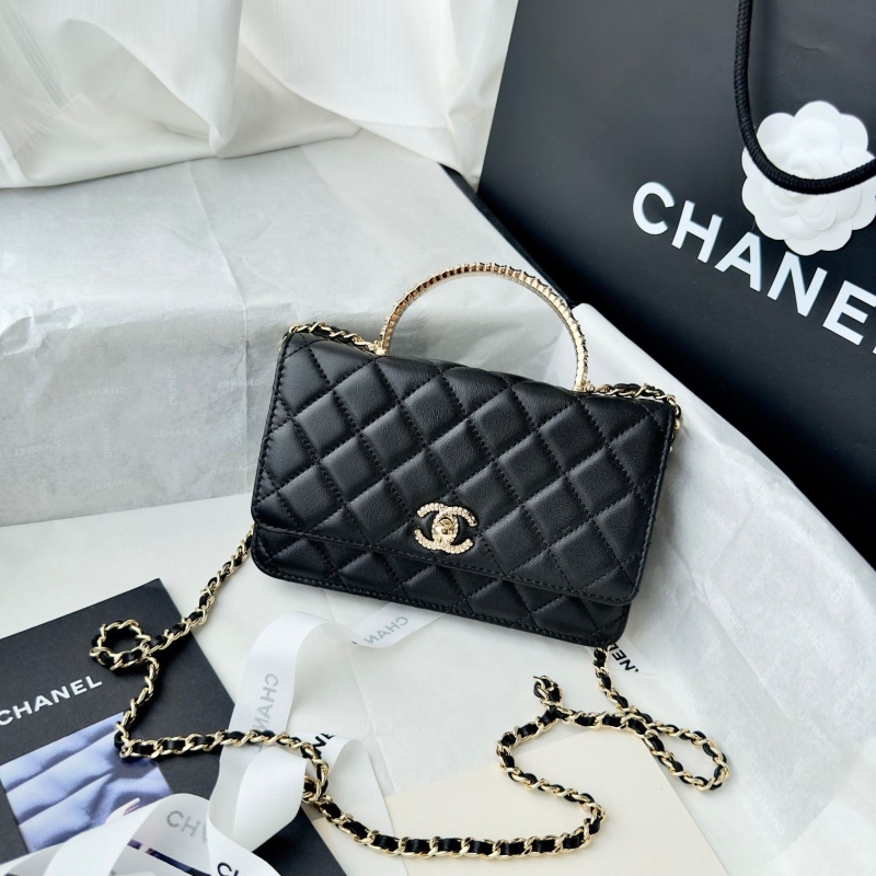Ch*el top handle bags